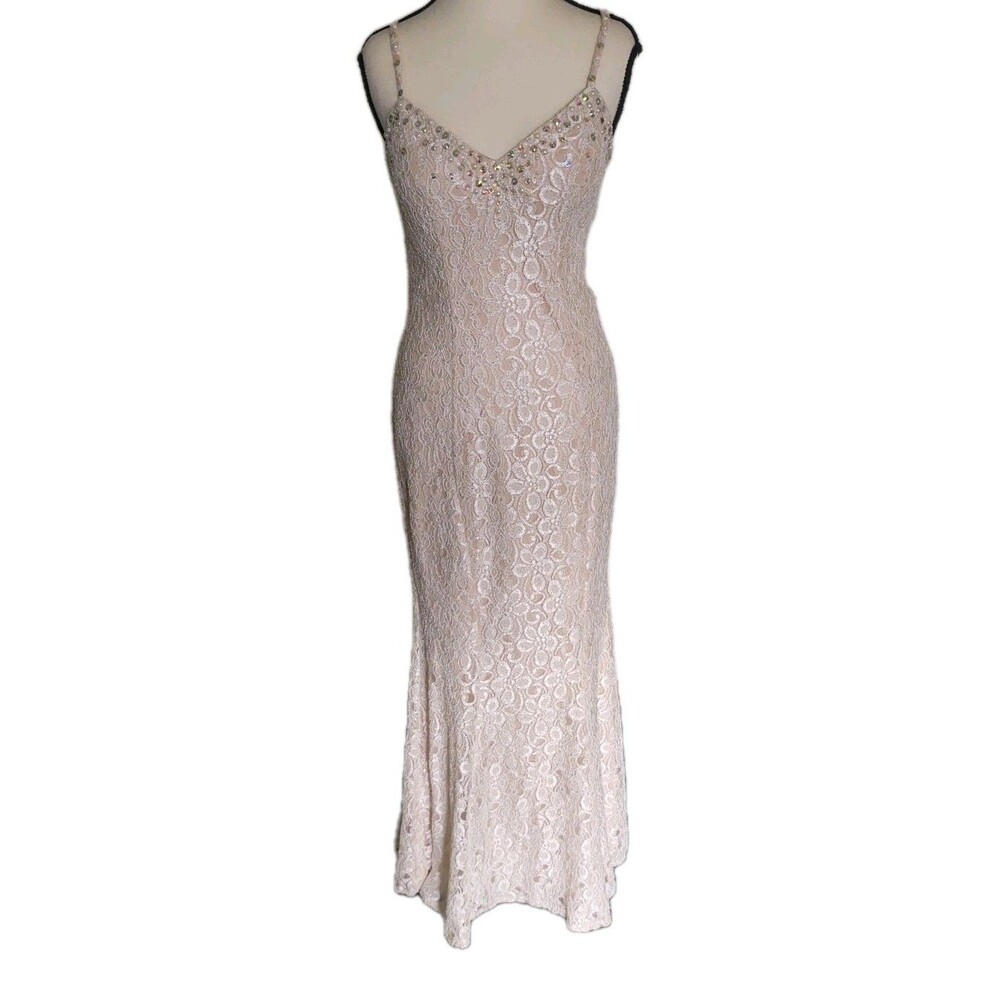 Cache Sequined Sleeveless Maxi Dress Size 4 Tall Prom Wedding Formal Festival